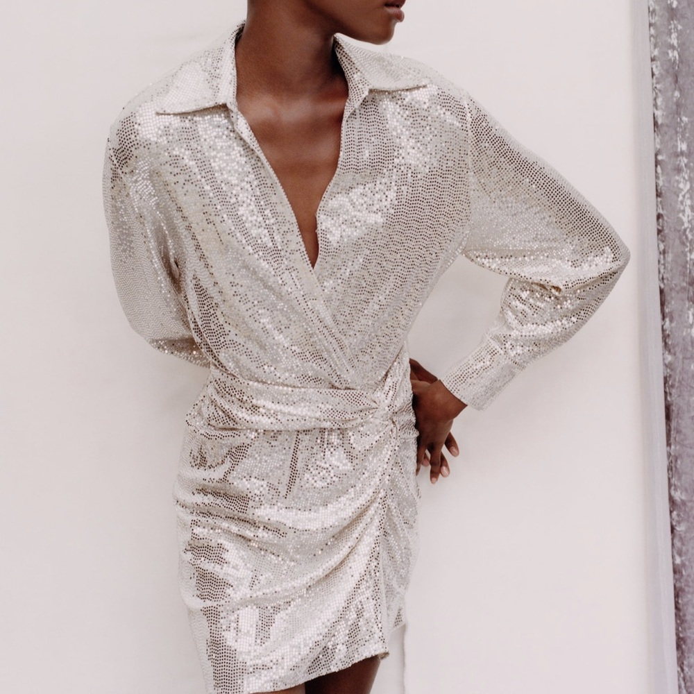 Zara sparkly knotted dress